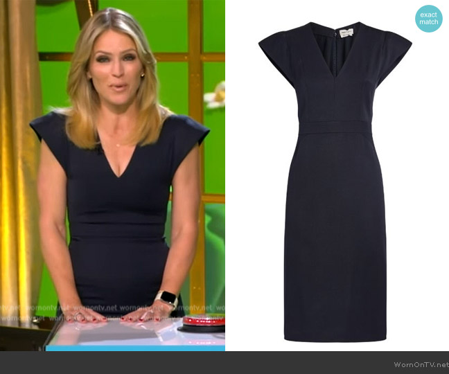 Alexander McQueen Virgin Wool Midi Dress worn by Sara Haines on The View