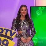 Alexis’ sequin dress with waist cutout on The Price is Right