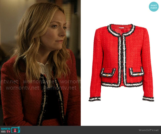 Alice + Olivia Landon Jacket worn by Lorna Crane (Becki Newton) on The Lincoln Lawyer