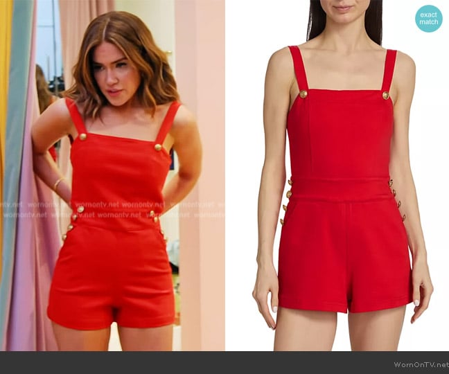 Brynn’s red romper with gold buttons on RHONY