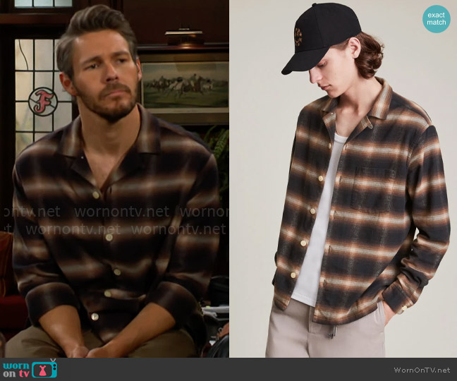 All Saints Hellertown Shirt worn by Liam Spencer (Scott Clifton) on The Bold and the Beautiful