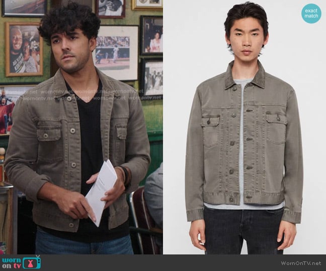 All Saints Twidro Jacket worn by Lucas Adams (Niko Terho) on Greys Anatomy