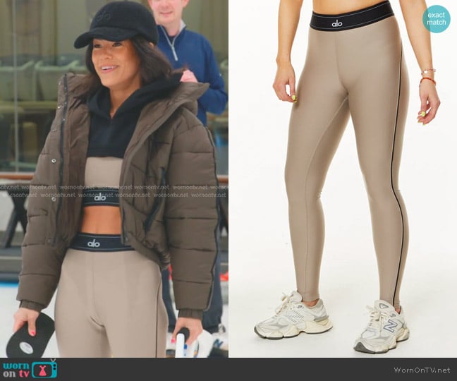 Alo Airlift High-Waist Suit Up Legging in Gravel worn by Meili Workman on The Real Housewives of Salt Lake City