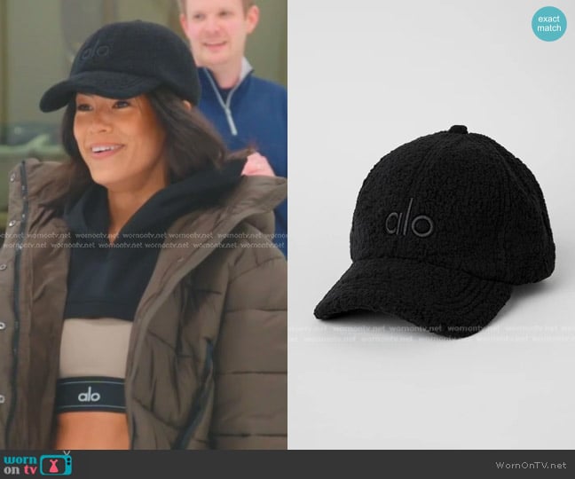 Alo Micro Sherpa Off-Duty Cap worn by Meili Workman on The Real Housewives of Salt Lake City