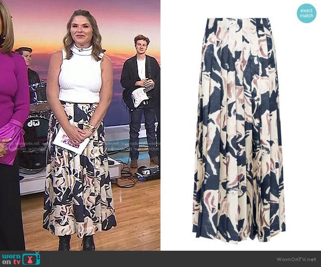 Altuzarra Tullius Skirt worn by Jenna Bush Hager on Today