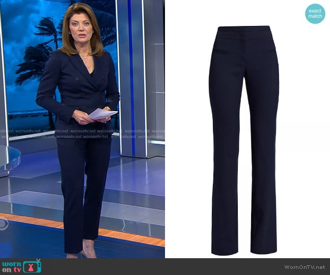 Norah’s navy pant on CBS Evening News