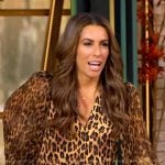 Alyssa’s leopard print blouse on The View