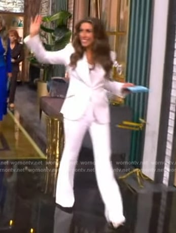 Alyssa's white blazer and pants on The View