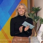 Amanda’s black turtleneck top and leather pants on The Talk