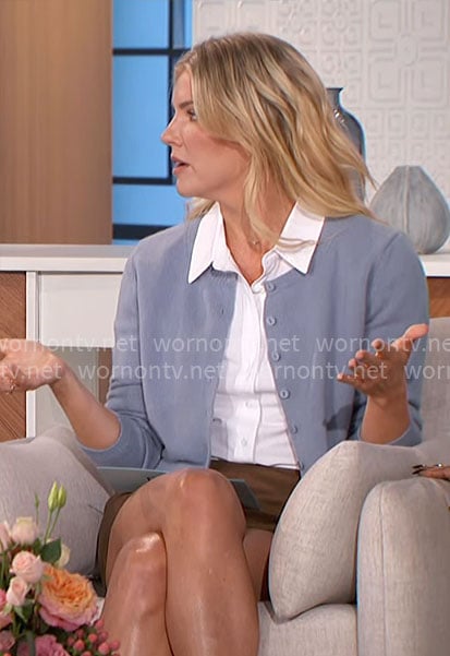 Amanda's shorts, shirt and cardigan on The Talk