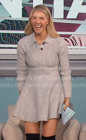 Amanda's grey polo dress on The Talk