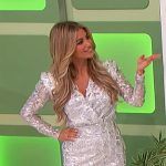 Amber’s silver mini dress on The Price is Right