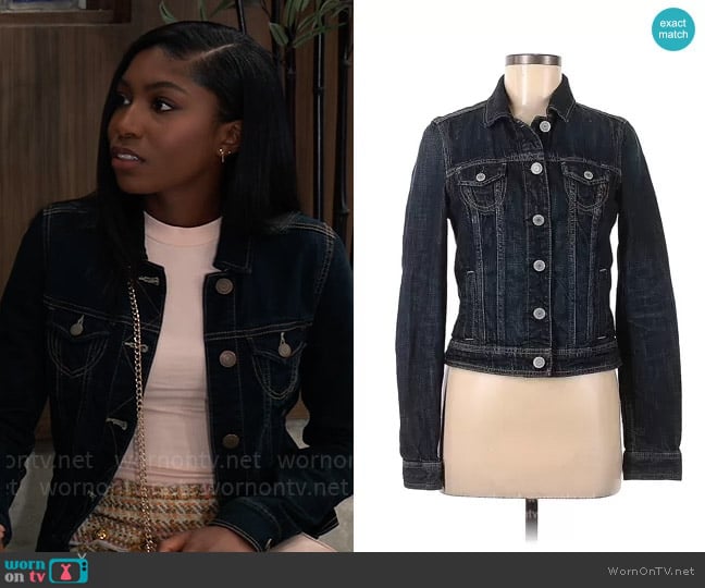 American Eagle Denim Jacket worn by Trina Robinson (Tabyana Ali) on General Hospital