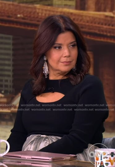 Ana’s black cutout top on The View