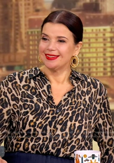 Ana's leopard print blouse on The View