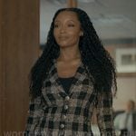 Andrea’s plaid tweed jacket and skirt set on The Lincoln Lawyer