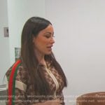 Angie’s brown print cropped track jacket and pants on The Real Housewives of Salt Lake City