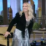 Anna Camp’s silver metallic dress on Live with Kelly and Mark