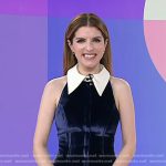 Anna Kendrick’s navy velvet collared dress on Today