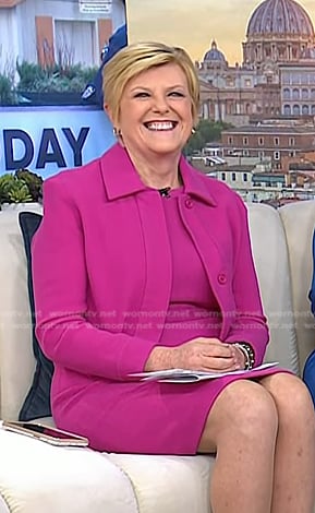 Anne's pink dress and cropped jacket on Today