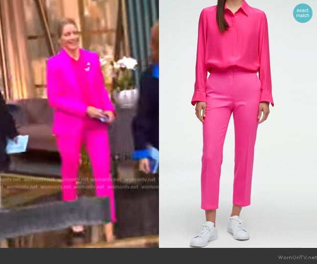 Argent VotingSuitsYou Trouser worn by Sara Haines on The View