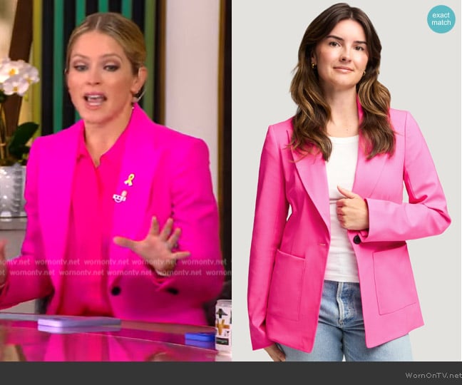 Argent VotingSuitsYou Blazer worn by Sara Haines on The View