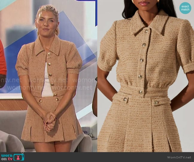 ASTR The Label Bronwyn Jacket worn by Amanda Kloots on The Talk