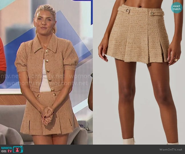 ASTR The Label Bronwyn Skort worn by Amanda Kloots on The Talk