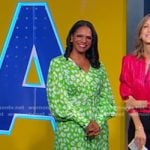 Audra McDonald’s green leopard maxi dress on Good Morning America