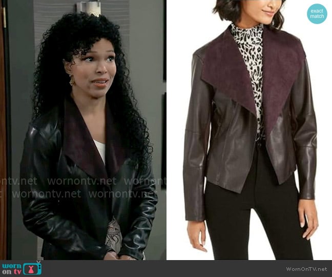 Bar III Modern Jacket worn by Portia Robinson (Brook Kerr) on General Hospital