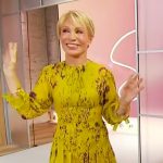 Barbara Corcoran’s yellow floral print dress on Sherri