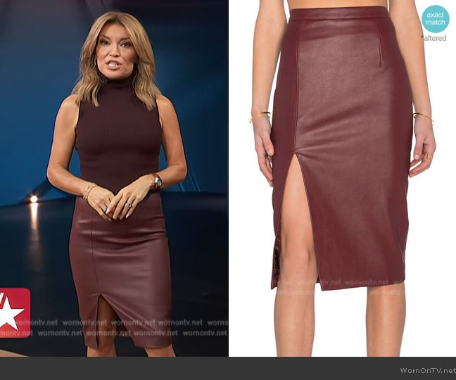 Bardot Khloe Skirt worn by Kit Hoover on Access Hollywood