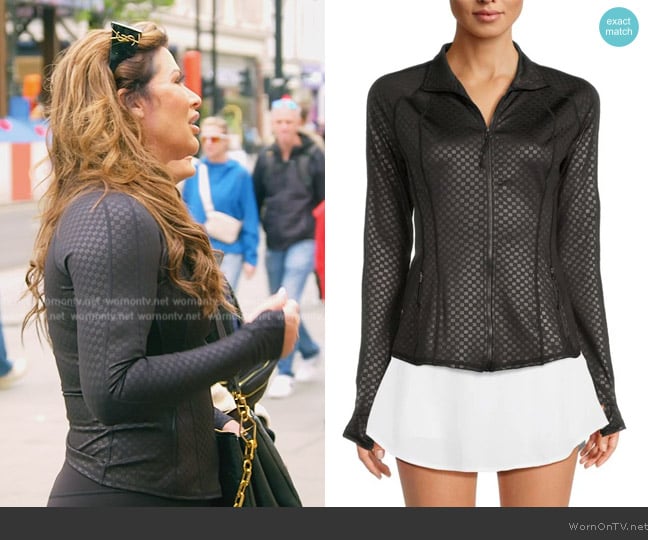 Beach Riot Reina Running Jacket worn by Emily Simpson on The Real Housewives of Orange County