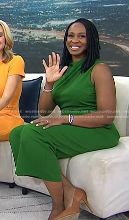 Blayne Alexander's green jumpsuit on Today