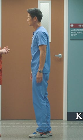 Blue's colorblock sneakers on Greys Anatomy