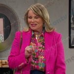 Bonnie’s pink print blouse and houndstooth blazer on Days of our Lives