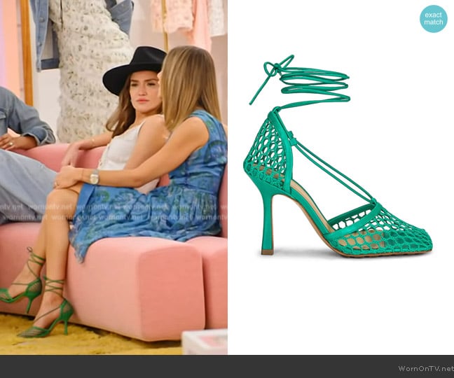 Bottega Veneta Stretch Ankle Strap Sandals worn by Erin Lichy on The Real Housewives of New York City