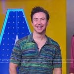 Brian Jordan’s green space dye polo on Good Morning America