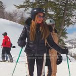 Britani’s black puffer jacket and ski pants on The Real Housewives of Salt Lake City