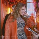 Brynn’s polka dot mesh dress and coat on The Real Housewives of New York City