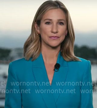 Caitlin Huey-Burns' turquoise blazer on CBS Mornings