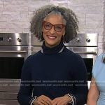 Carla Hall’s blue polka dot pants on Today