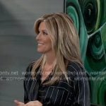 Carly’s black striped blouse on General Hospital