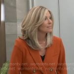 Carly’s burnt orange blazer on General Hospital