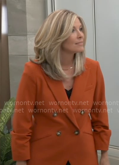 Carly’s burnt orange blazer on General Hospital