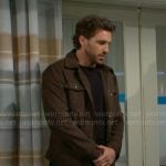 Chance’s brown suede jacket on The Young and the Restless