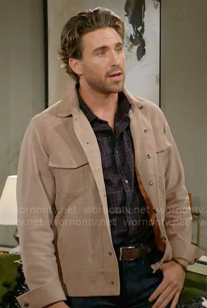 Chance's suede jacket on The Young and the Restless