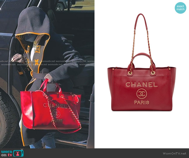 Chanel Studded Medium Deauville Tote worn by Mary Cosby on The Real Housewives of Salt Lake City