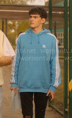 Charlie's blue Adidas hoodie on Heartstopper