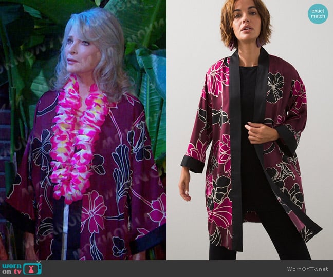 Chico's Travelers Collection Print Kimono worn by Marlena Evans (Deidre Hall) on Days of our Lives